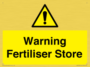 Warning Fertiliser Store